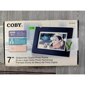 COBY 7" WIDESCREEN DIGITAL PHOTO FRAME MODEL DP700WD. Wood Finish.  2010
